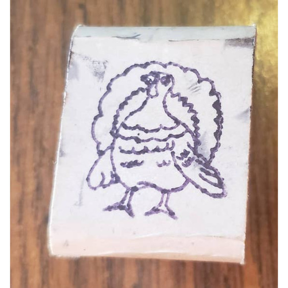 Lot of 10 Small Animals and Figures Wood Mounted Rubber Stamps Santa Turkey Dino - Picture 8 of 16